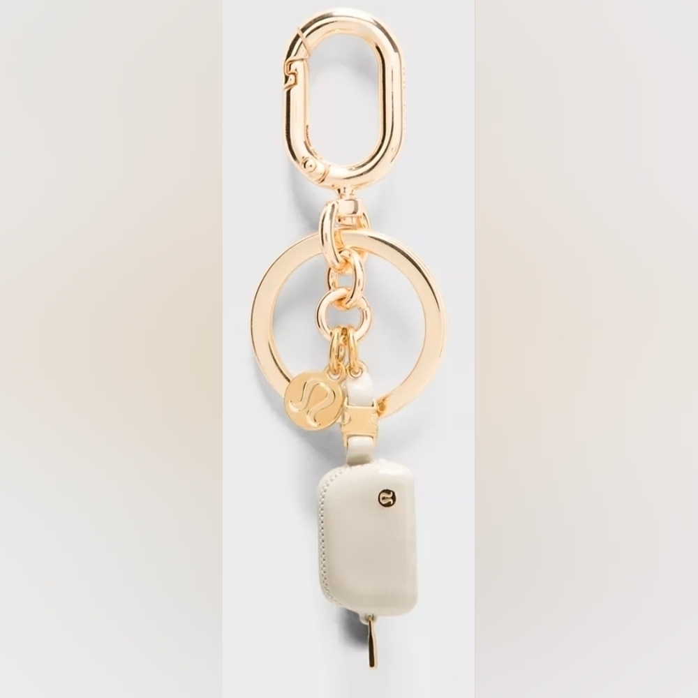 Lululemon Athletica Belt Bag Charm Keychain Beech/Gold, New